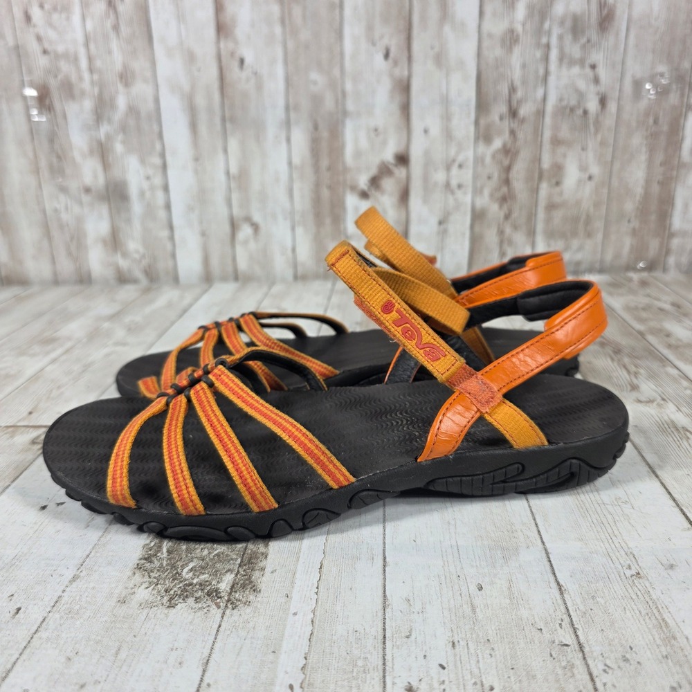 Teva Kayenta Orange Yellow Strappy Sport Sandals Womens 8 F19013A 6310 - Picture 3 of 6